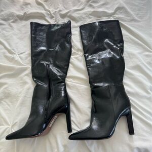 Black Leather Women's Boots